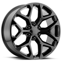 24 X 10 6x139.7 +24 REPLICA 1 RP-09 Snowflakes Gloss Black